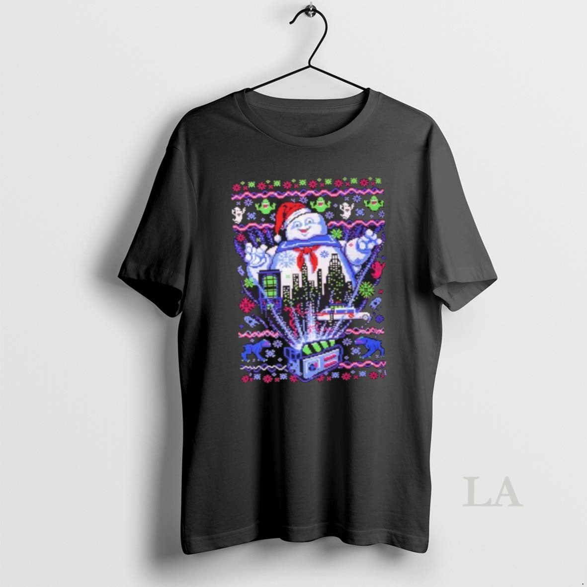 Original Marshmallow Man Ugly Christmas Pixel Art T-Shirts, Hoodie, Sweatshirt | AU18TeeNovaLab.com