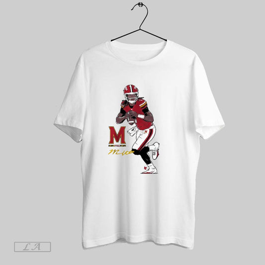 Original Maryland Terrapins Football Ncaa Malik Washington Superstar Pose Signature