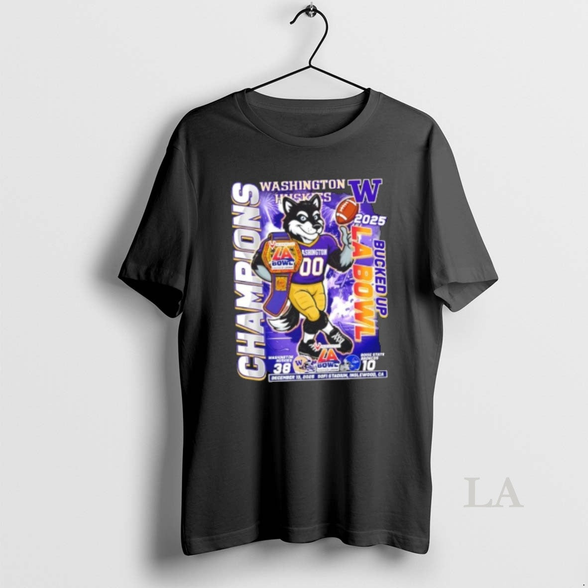 Original Mascot Washington Huskies 2025 Bucked Up La Bowl Sofi Stadium Inglewood Ca T-Shirts, Hoodie, Sweatshirt