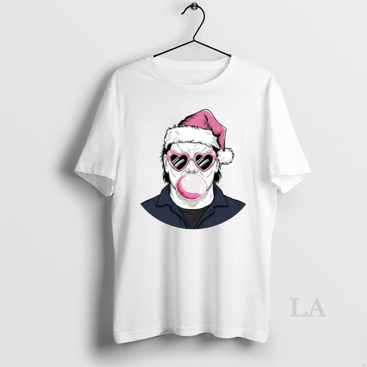 Original Merry Christmas Michael Myers Bubble Gum Circle T-Shirts, Hoodie, Sweatshirt | AU18TeeNovaLab.com