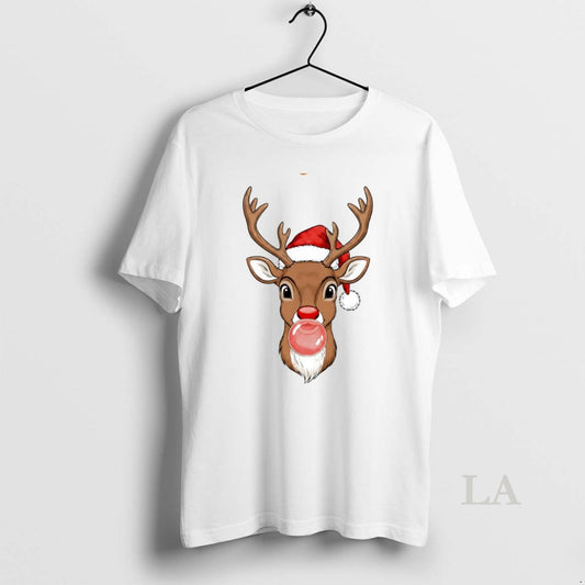 Original Merry Christmas Reindeer Bubble Gum Circle T-Shirts, Hoodie, Sweatshirt | AU18TeeNovaLab.com