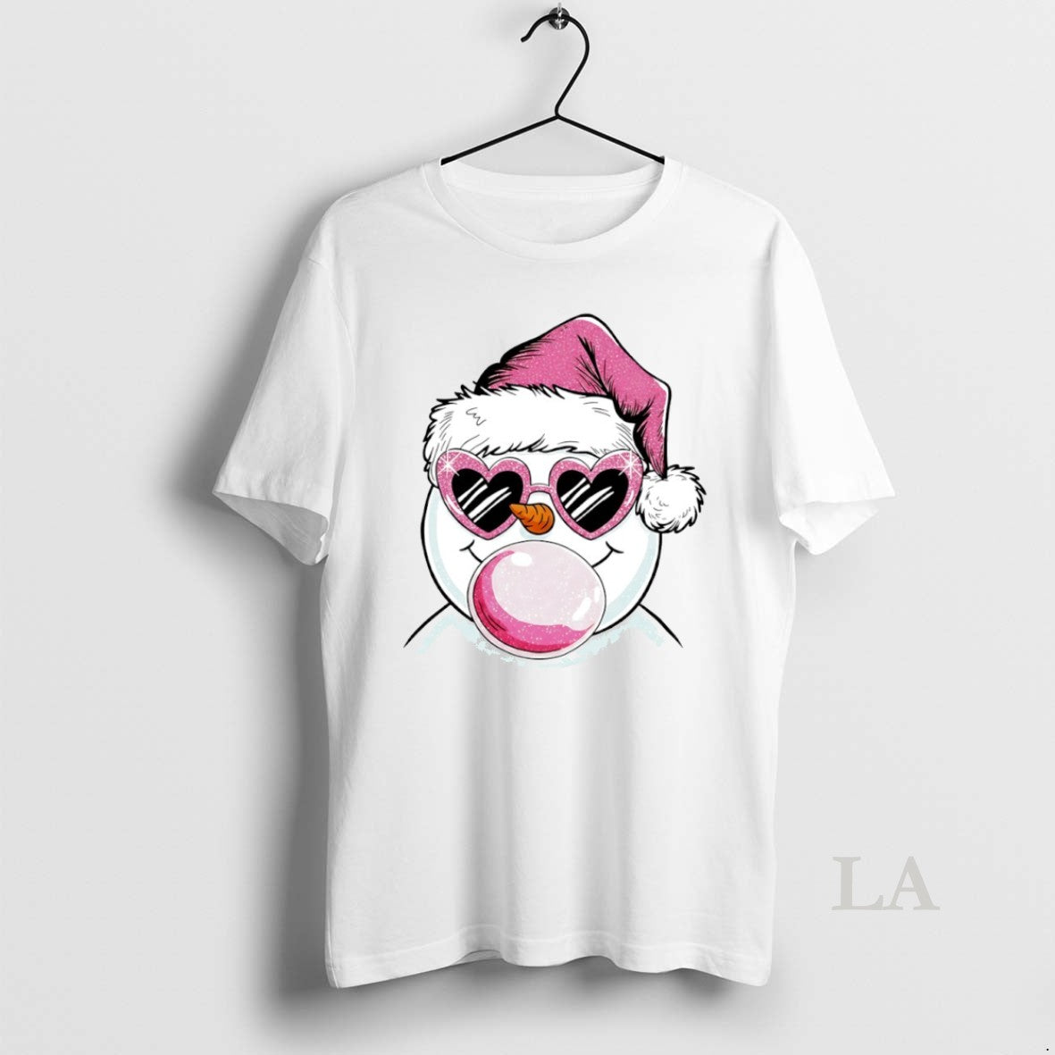 Original Merry Christmas Snowman Bubble Gum Circle T-Shirts, Hoodie, Sweatshirt | AU18TeeNovaLab.com