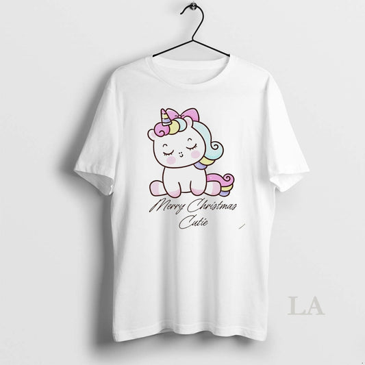 Original Merry Christmas Cutie Unicorn White