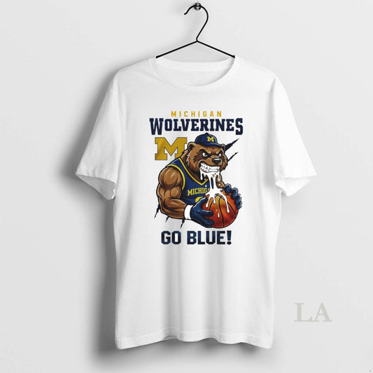 Original Michigan Wolverines Basketball Go Blue Mascot Circle T-Shirts, Hoodie, Sweatshirt | AU18TeeNovaLab.com