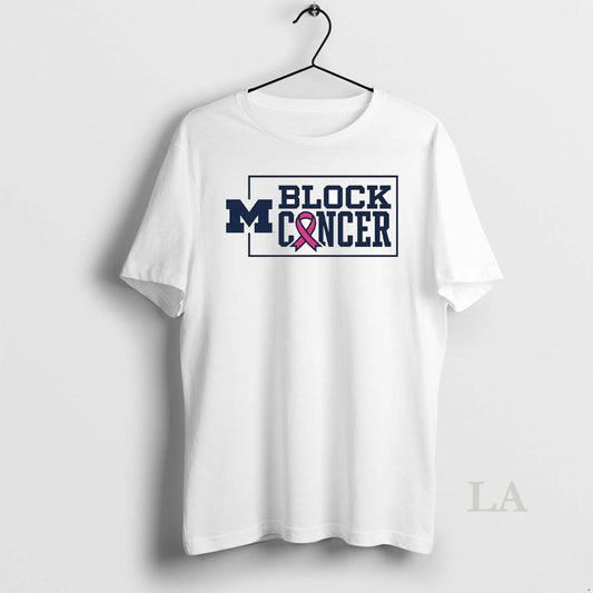 Original Michigan Wolverines Block Cancer Breast Cancer Awareness