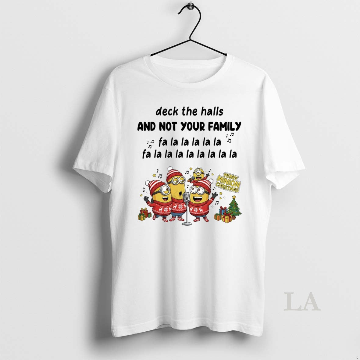 Original Minion Deck The Halls And Not Your Family Christmas T-Shirts, Hoodie, Sweatshirt | AU18TeeNovaLab.com