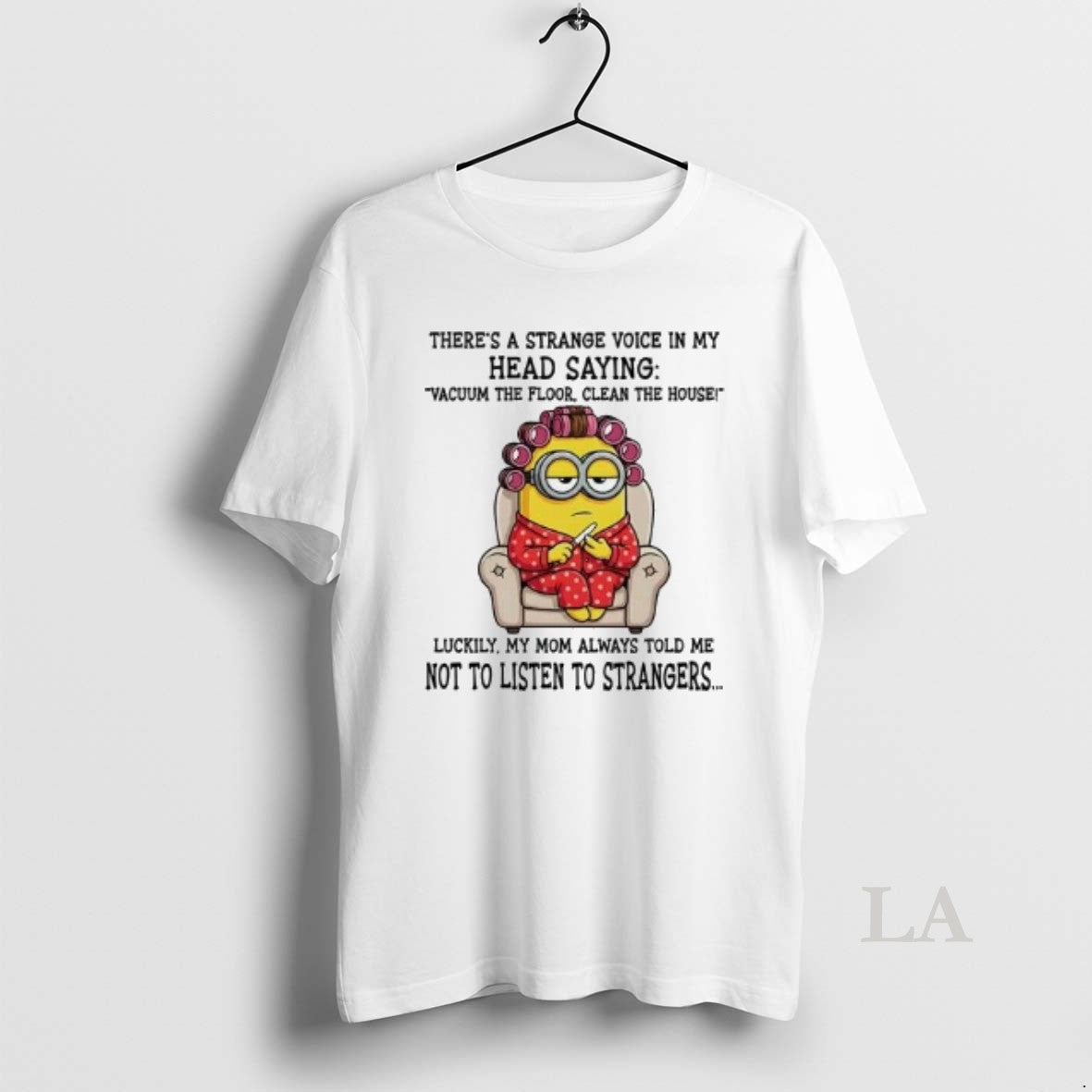 Original Minion Theres A Strange Voice In My Head Saying Vacuum Floor Clean House T-Shirts, Hoodie, Sweatshirt