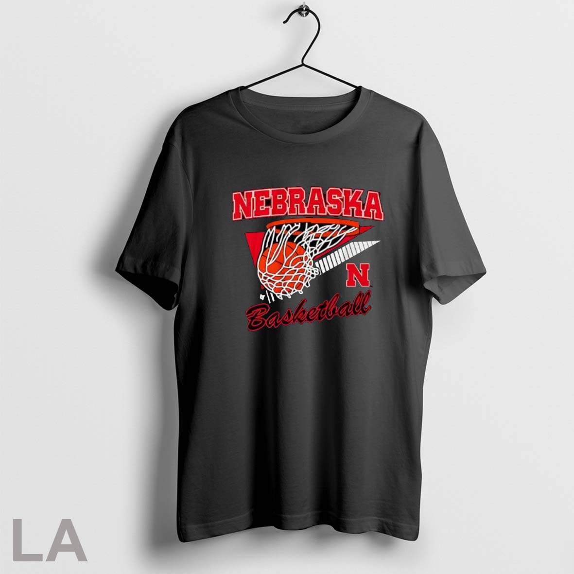 Original Nebraska Basketball Athletic Distressed Logo Graphic