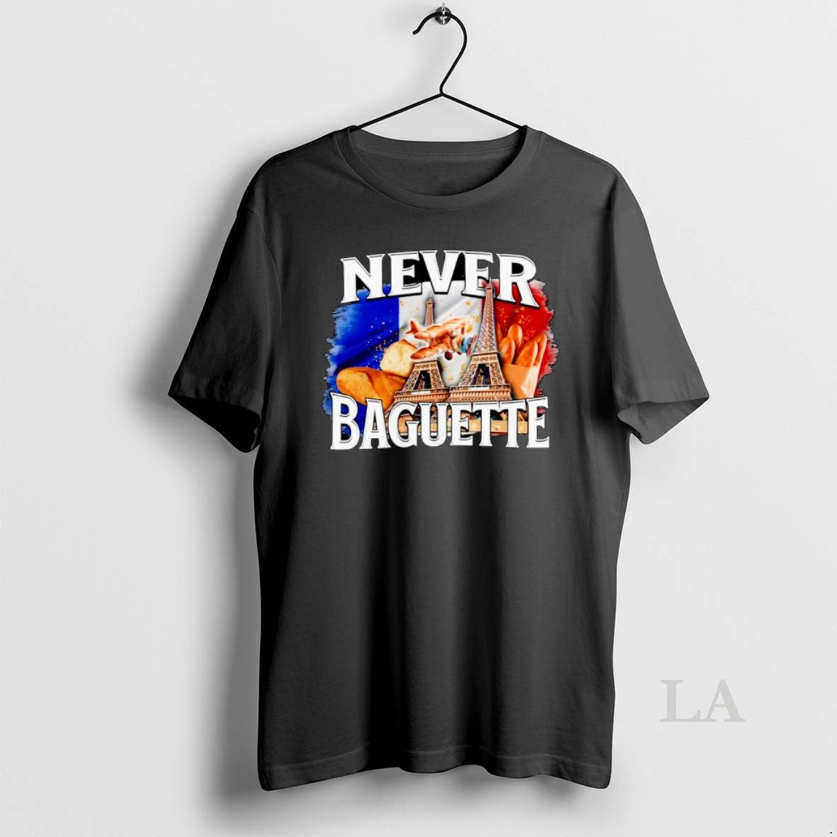 Original Never Baguette Eiffel France Flag Ornaments T-Shirts, Hoodie, Sweatshirt | AU18TeeNovaLab.com