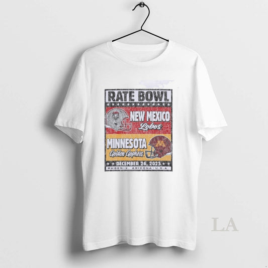 Original New Mexico Lobos Vs Minnesota Golden Gophers 2025 Rate Bowl Vintage T-Shirts, Hoodie, Sweatshirt