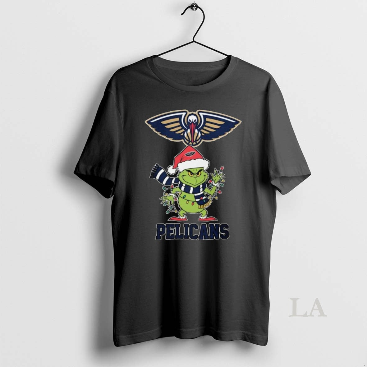 Original New Orleans Pelicans X Grinch Santa Lights Christmas 2025 Long Sleve
