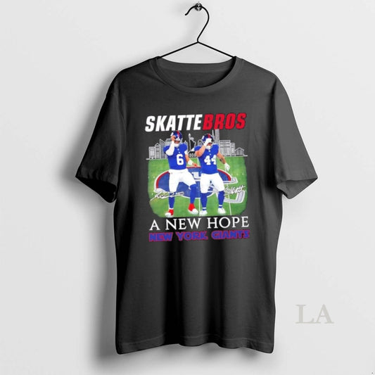 Original New York Giants Skattebros Jaxson Dart X Cam Skattebo A New Hope Signatures