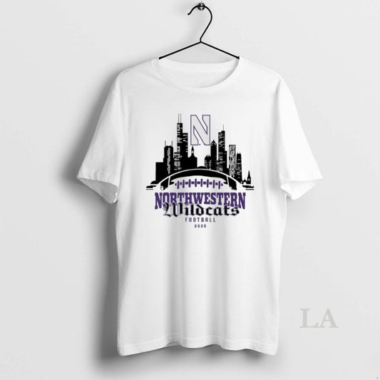 Original Northwestern Football 2025 Season City Skyline T-Shirts, Hoodie, Sweatshirt | AU18TeeNovaLab.com