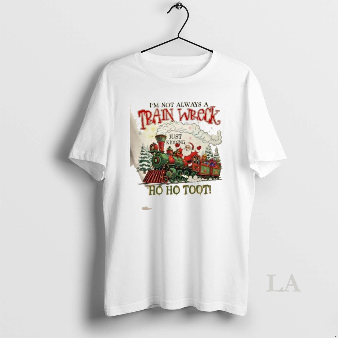 Original Not Always A Train Wreck Christmas Funny Santa
