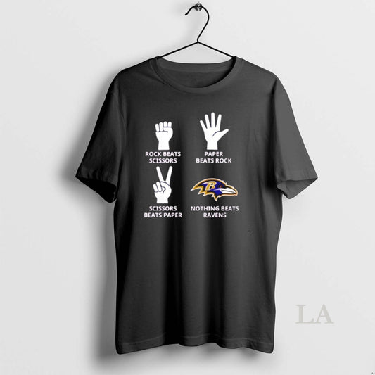 Original Nothing Beats Baltimore Ravens Rock Beats Scissors Paper Beats Rock