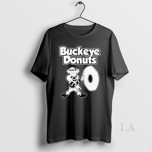 Original Ohio State Buckeye Mascot Holding Donut Buckeye Donuts