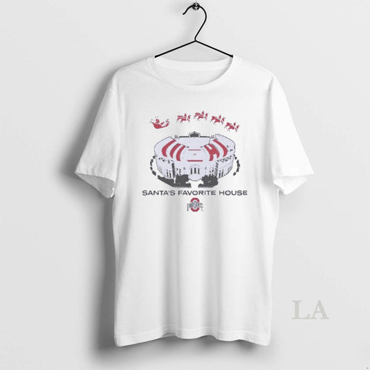 Original Ohio State Football Santas Favorite House Christmas T-Shirts, Hoodie, Sweatshirt | AU18TeeNovaLab.com
