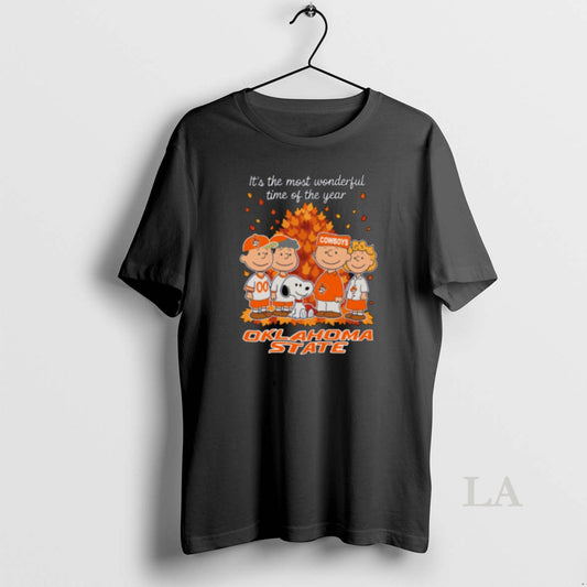 Original Oklahoma State Cowboys X Peanuts Its The Most Wonderful Time Of The Year The