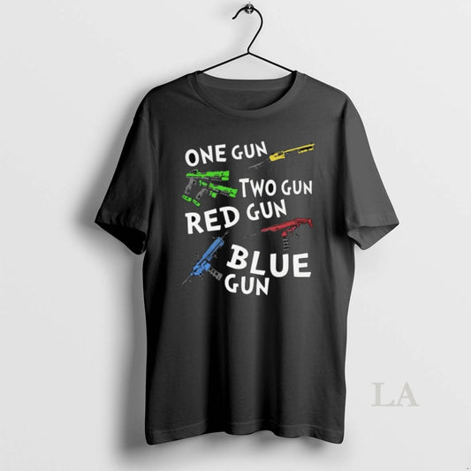Original One Gun Two Gun Red Gun Blue Gun Long Sleve