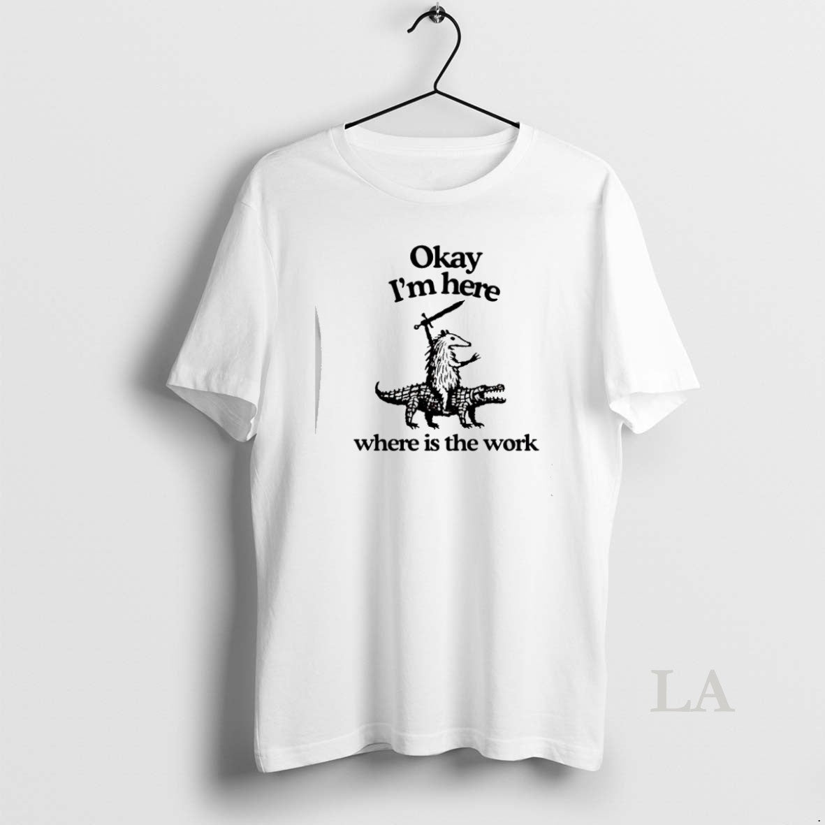 Original Opossum Riding Crocodile Okay Im Here Where Is The Work T-Shirts, Hoodie, Sweatshirt | AU18TeeNovaLab.com
