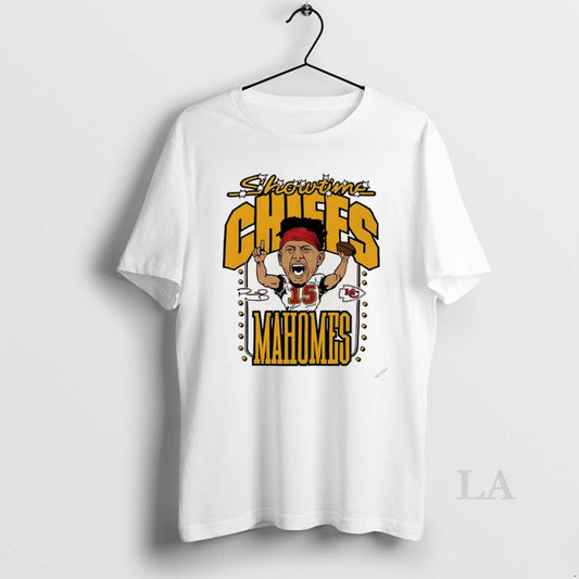 Original Patrick Mahomes Kansas City Chiefs Football Showtime Caricature Signature
