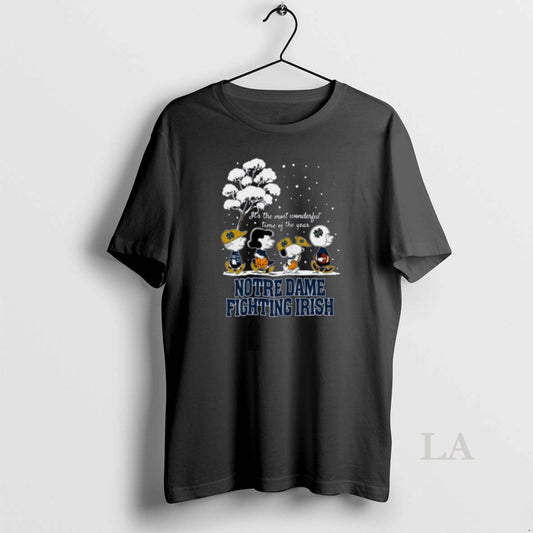 Original Peanuts Notre Dame Fighting Irish Winter Its The Most Wonderful Time Of The Year