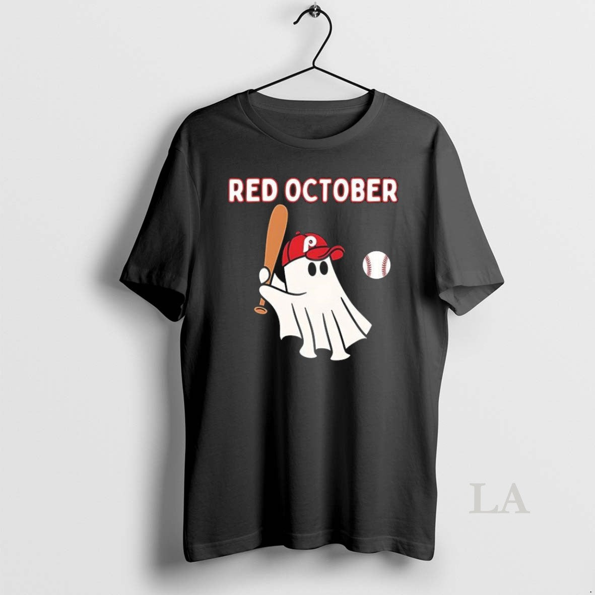 Original Phillies Red October Ghost Halloween Baseball