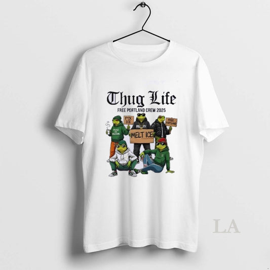 Original Portland Frog Thug Life Free Portland Crew 2025