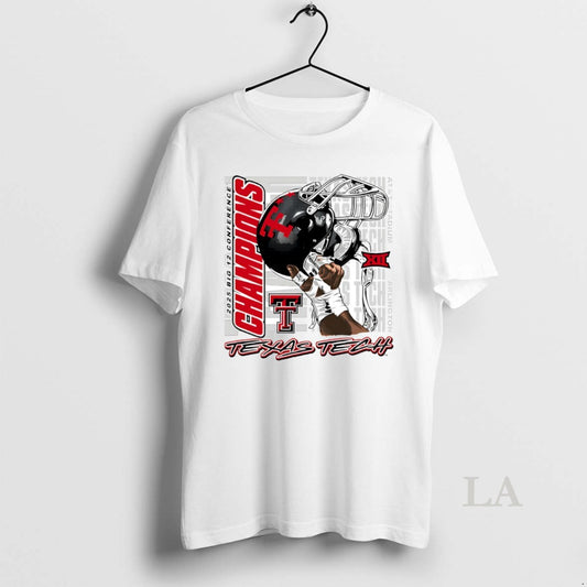 Original Raise Em Up 2025 Big 12 Conference Champions Texas Tech Red Raiders Helmet Circle T-Shirts, Hoodie, Sweatshirt