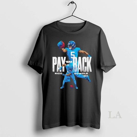 Original Rico Dowdle Pay Em Back Carolina Panthers