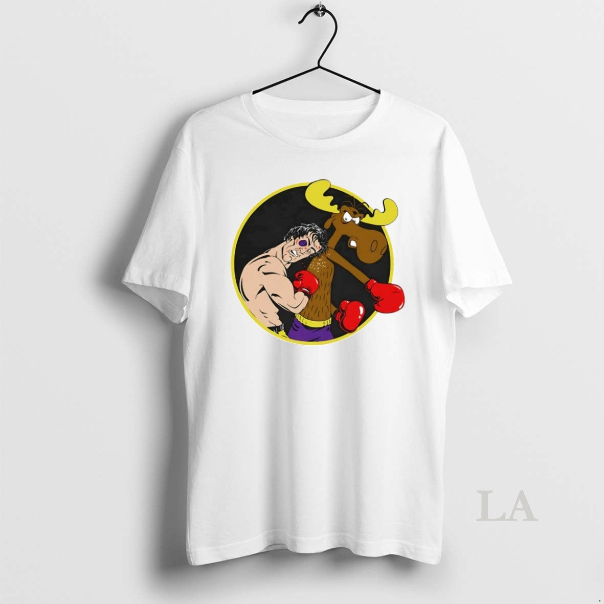 Original Rocky Vs Bullwinkle Circle T-Shirts, Hoodie, Sweatshirt | AU18TeeNovaLab.com