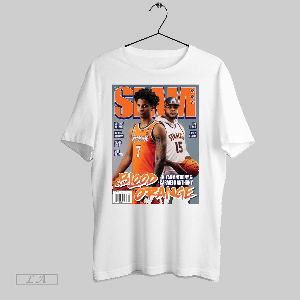 Original Slam Blood Orange Kiyan Anthony And Carmelo Anthony Syracuse Orange Basketball Ncaa Poster
