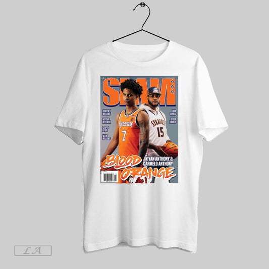 Original Slam Blood Orange Kiyan Anthony And Carmelo Anthony Syracuse Orange Basketball Ncaa Poster