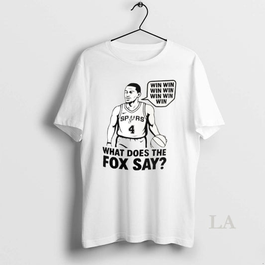 Original San Antonio Spurs Deaaron Fox What Does The Fox Say T-Shirts, Hoodie, Sweatshirt | AU18TeeNovaLab.com