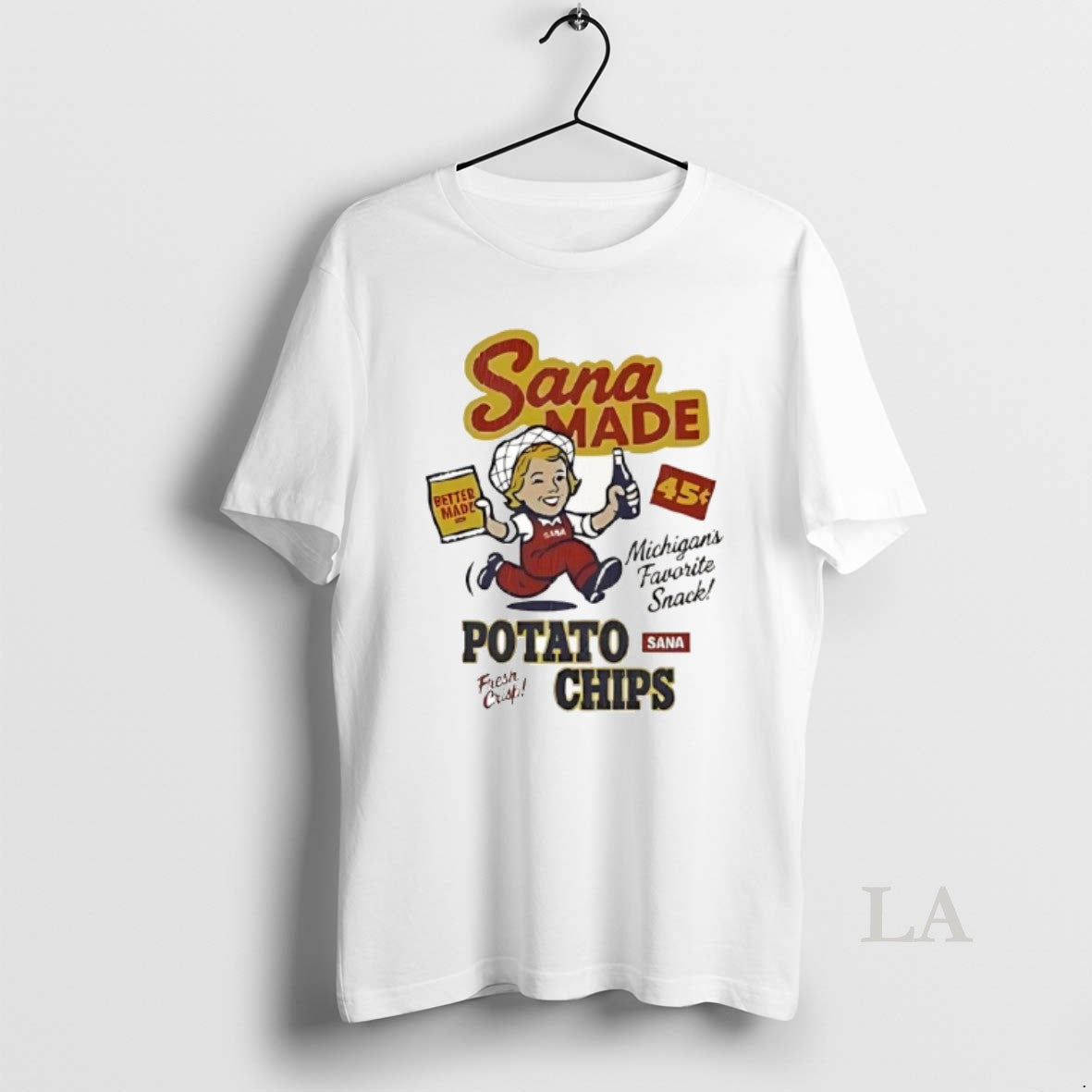 Original Sana Made Potato Chips Better Made Michigans Favorite Snack Cartoon T-Shirts, Hoodie, Sweatshirt