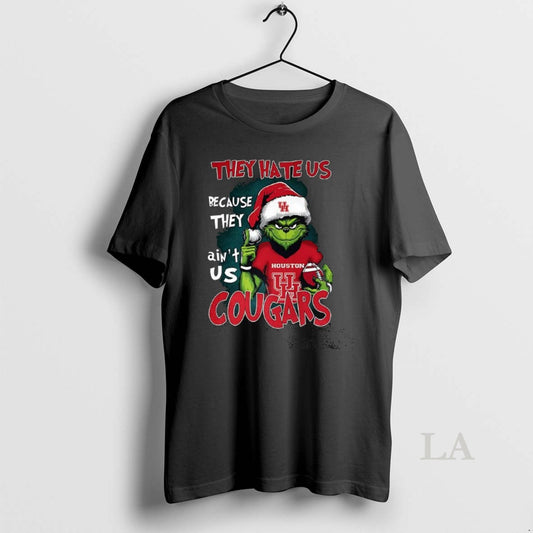 Original Santa Grinch They Hate Us Because They Aint Us Houston Cougars T-Shirts, Hoodie, Sweatshirt | AU18TeeNovaLab.com