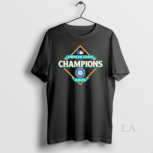 Original Seattle Mariners 2025 American League Champions Diamond Logo