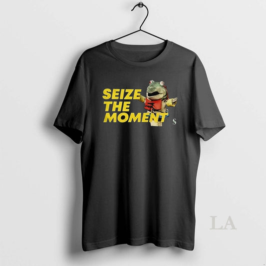 Original Seize The Moment Humpy Salmon New Mascot Seattle Mariners Mlb Baseball Long Sleve