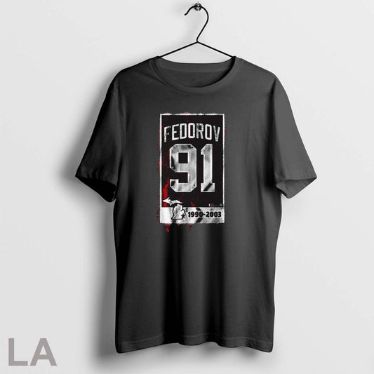 Original Sergei Fedorov 91 Banner Cska Moscow Hockey 1990 2003