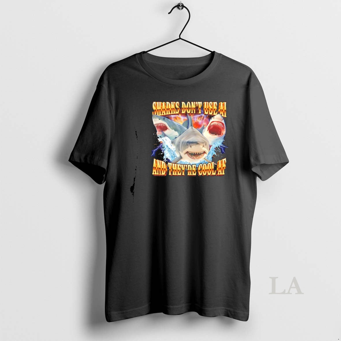 Original Sharks Dont Use Ai And Theyre Cool Af 90s Bootleg T-Shirts, Hoodie, Sweatshirt | AU18TeeNovaLab.com