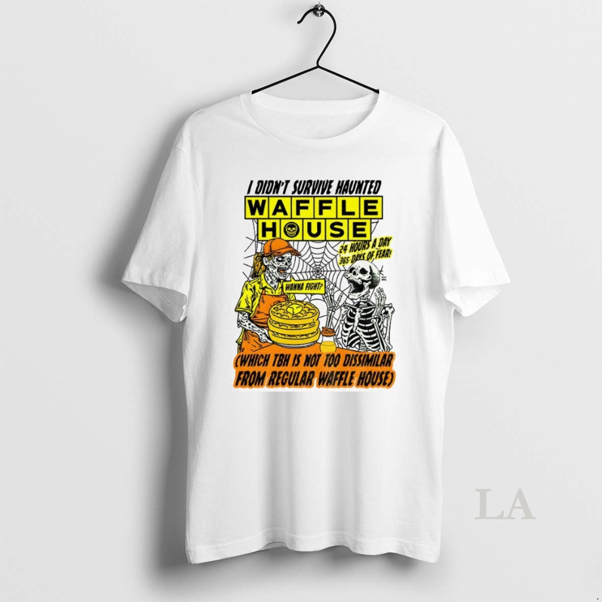 Original Skeleton I Didnt Survive Haunted Waffle House 24 Hours A Day Which Tbh Is