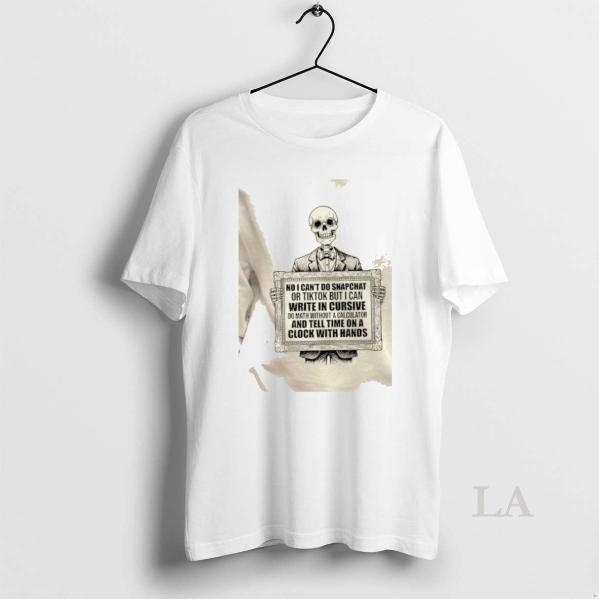 Original Skeleton No I Cant Do Snapchat Or Tiktok But I Can Write In Cursive T-Shirts, Hoodie, Sweatshirt
