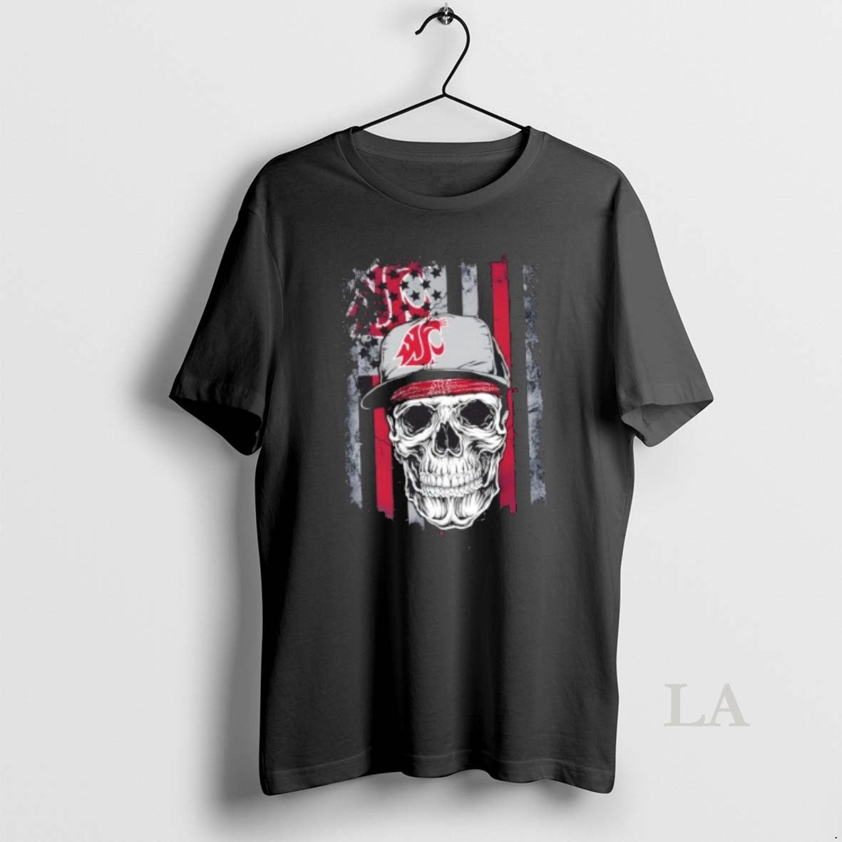 Original Skull Wearing A Cap Washington State Cougars Us Flag T-Shirts, Hoodie, Sweatshirt | AU18TeeNovaLab.com