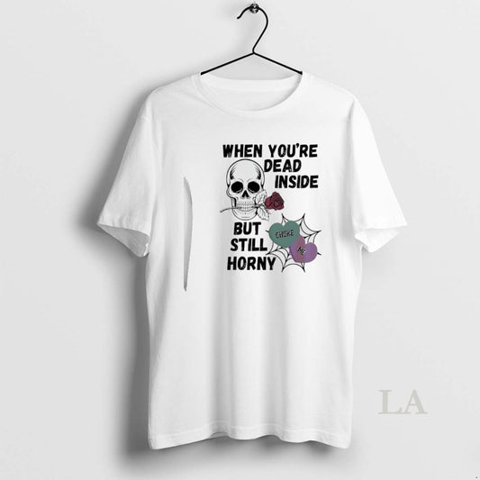 Original Skull Rose When Youre Dead Inside But Still Horny Choke Me T-Shirts, Hoodie, Sweatshirt | AU18TeeNovaLab.com