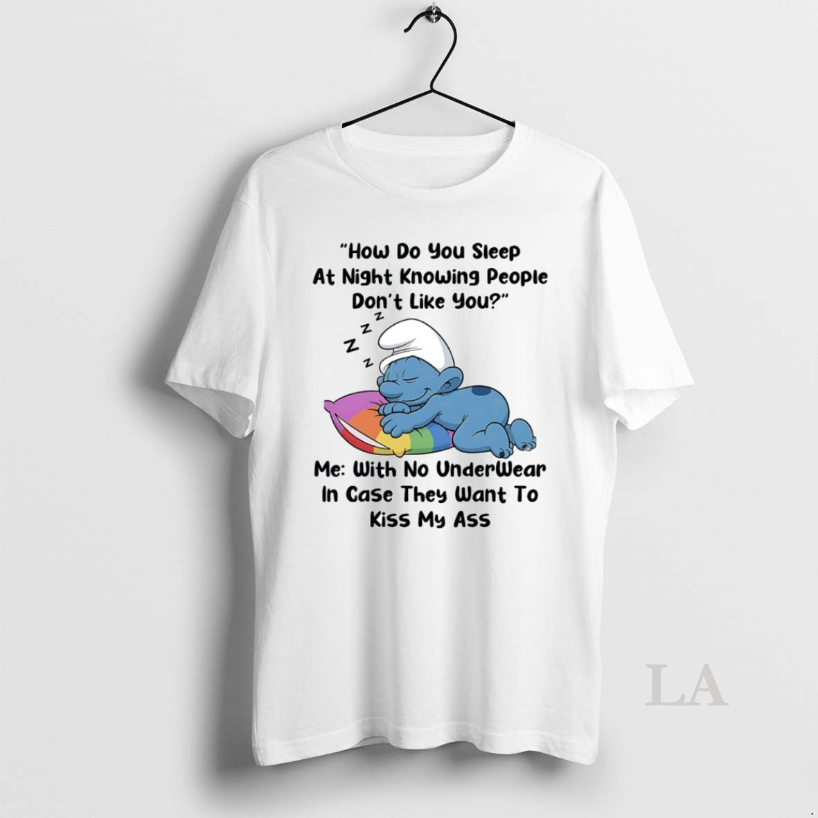 Original Smurf How Do You Sleep At Night Knowing People Dont Like You Circle T-Shirts, Hoodie, Sweatshirt