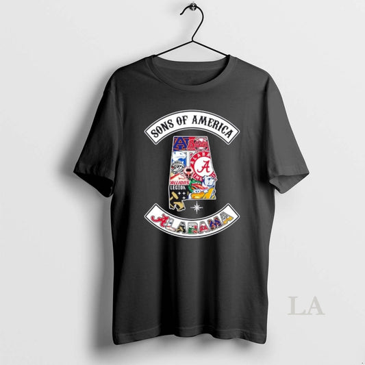Original Son Of America Alabama Map Sports Logos Combine T-Shirts, Hoodie, Sweatshirt | AU18TeeNovaLab.com