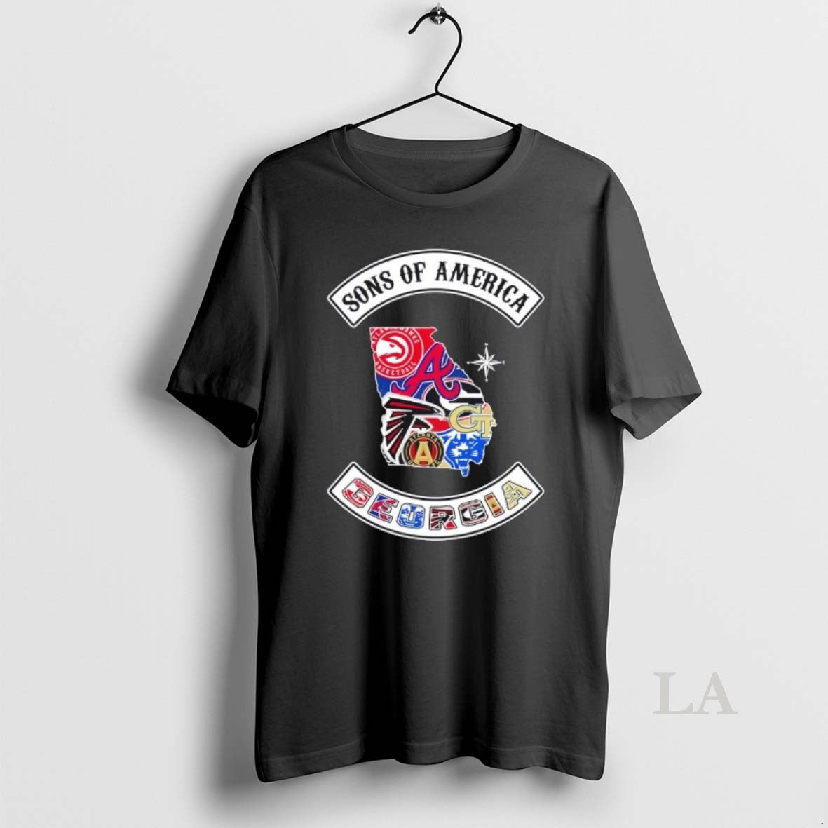 Original Son Of America Georgia Map Sports Logos Combine T-Shirts, Hoodie, Sweatshirt | AU18TeeNovaLab.com