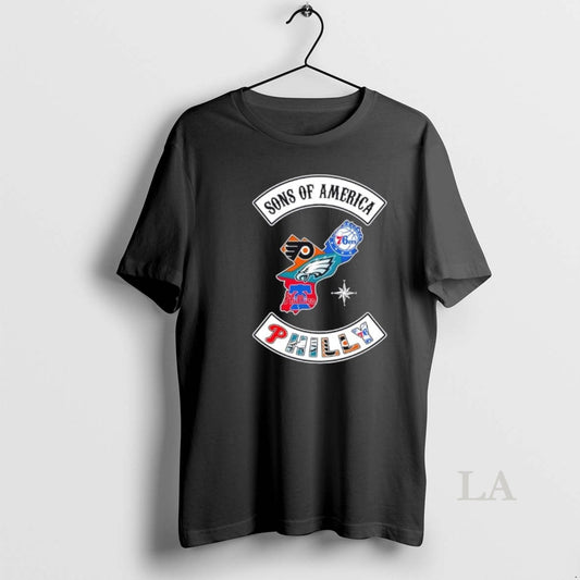 Original Son Of America Philadelphia Map Sports Logos Combine T-Shirts, Hoodie, Sweatshirt | AU18TeeNovaLab.com