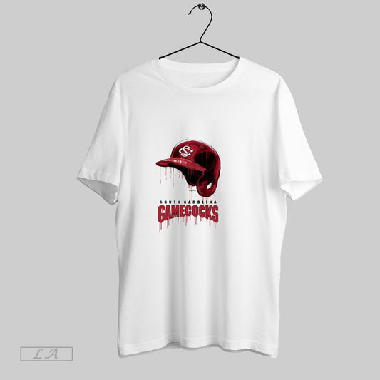 Original South Carolina Gamecocks Dripping Baseball Helmet
