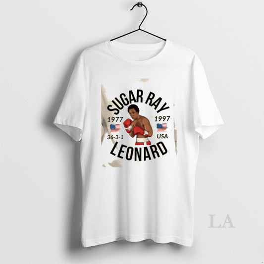 Original Sugar Ray Leonard 1977 Usa Flag T-Shirts, Hoodie, Sweatshirt | AU18TeeNovaLab.com